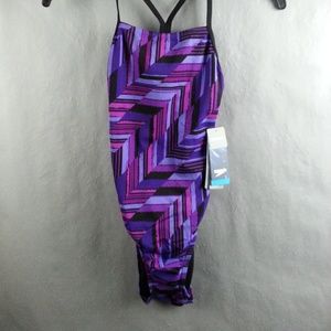 NWT Speedo Women 28  Swim Suit One Piece Endurance